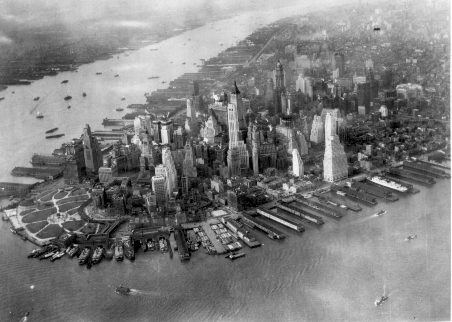 Veduta aerea di Manhattan, 1942