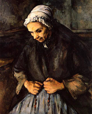 Vecchia con un rosario - Paul Cézanne