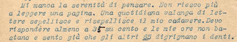 Lettera di Vittorio Butera 1951