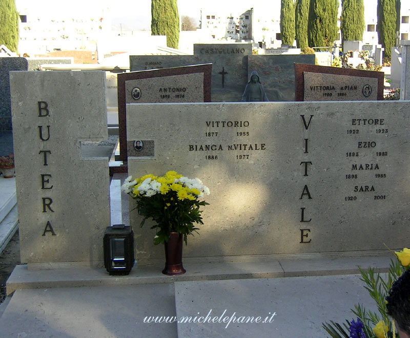 La tomba di Vittorio Butera e Bianca Vitale