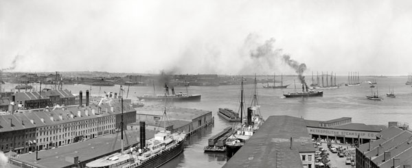 Porto di Boston nel 1906