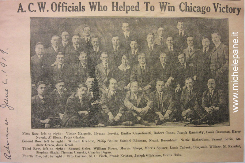 La stessa foto in un articolo su un giornale del 1919